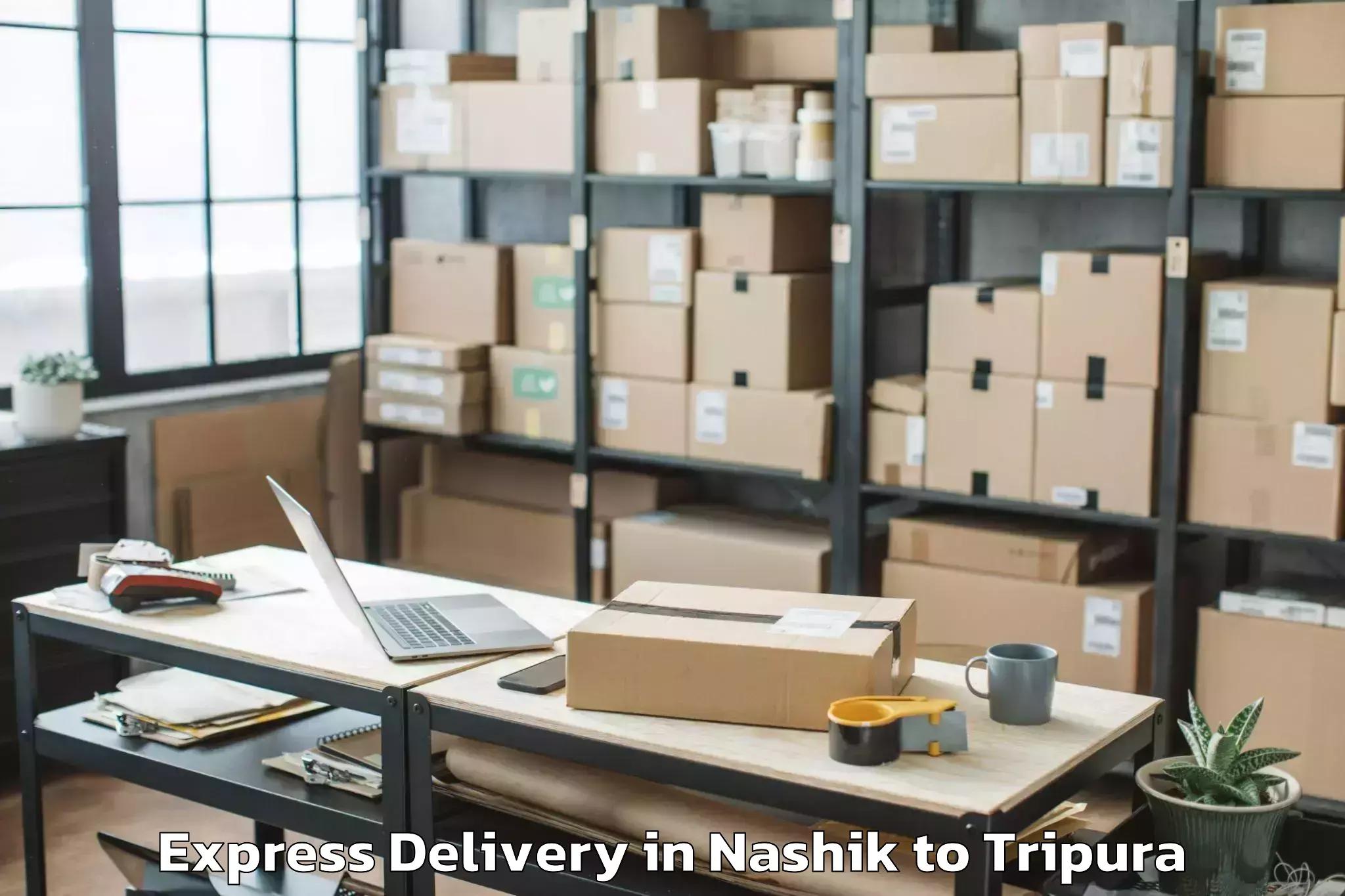 Affordable Nashik to Udaipur Tripura Express Delivery